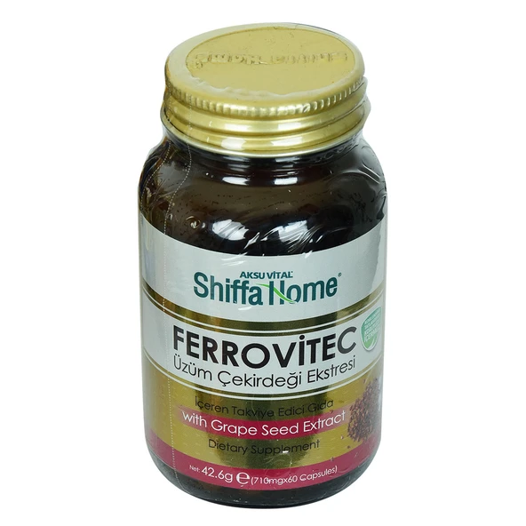Shiffa Home Ferrovitec Üzüm Çekirdeği Ekstresi Diyet Takviyesi 710 Mg x 60 Kapsül ürün görseli 1
