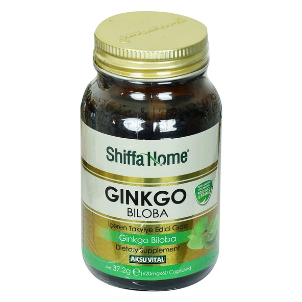 Aksuvital Shiffa Home Ginkgo Biloba Diyet Takviyesi 620 Mg x 60 Kapsül ürün görseli 1