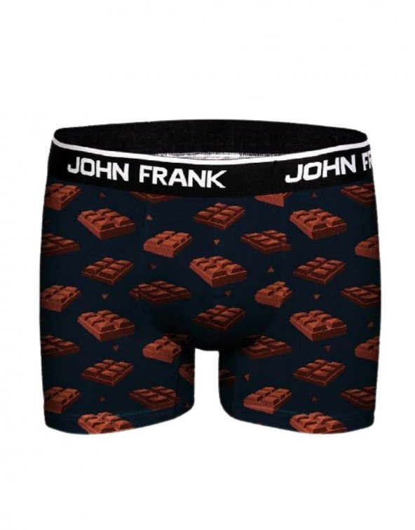 John Frank Dijital Erkek Boxer - CHOCOLATE