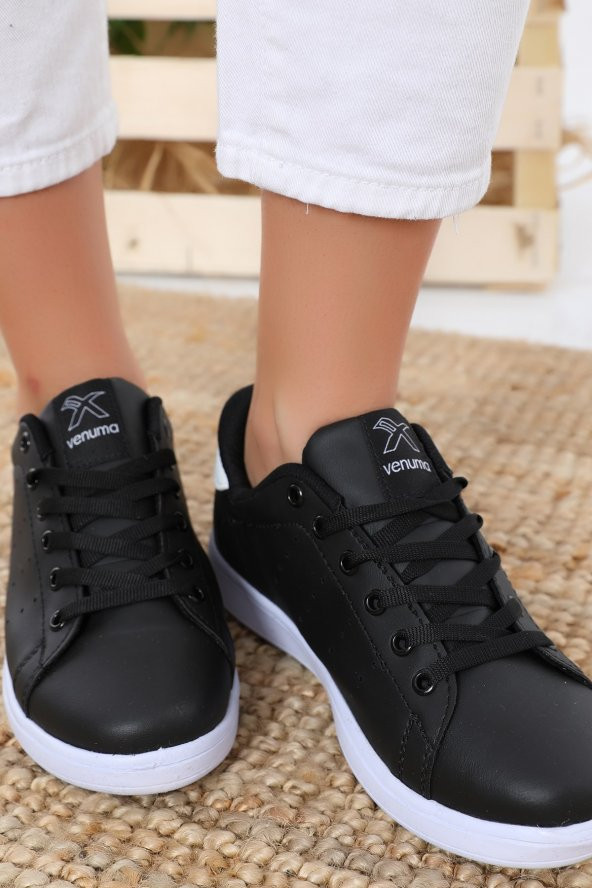 Albishoes Stanley Unisex Sneaker Siyah-Beyaz - 3