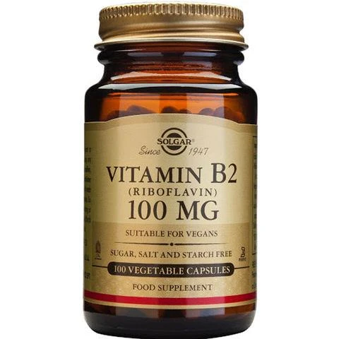 Solgar Vitamin B2 (Riboflavin) 100 mg 100 Kapsül