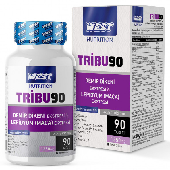 Tribu90 Tribulus Terrestris Demir Dikeni - Lepidyum Maca Ekstresi-L-Sitrulin-Panax Ginseng 90 Tablet - 1