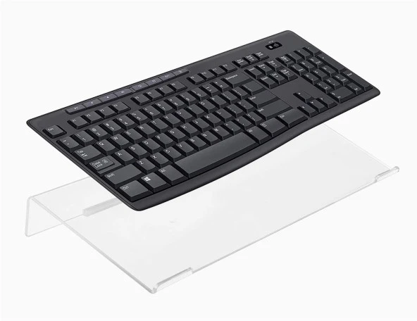 Klavye Standı Sehpası Klavye Yükseltici Pleksiglass Şeffaf - 2