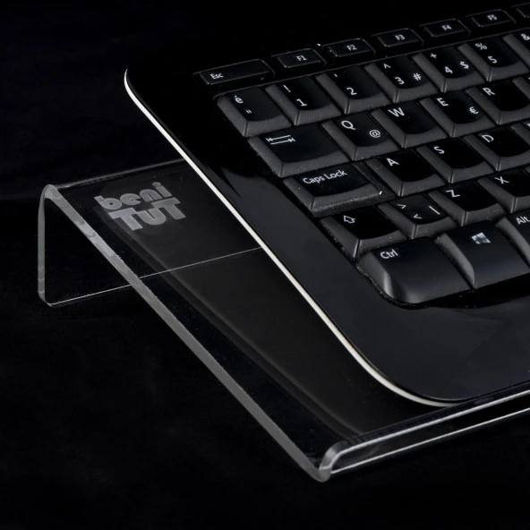 Klavye Standı Sehpası Klavye Yükseltici Pleksiglass Şeffaf - 8