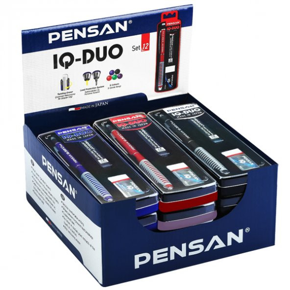 Pensan IQ-Duo Set 0,5 MM Karışık Renkli Silgi+Min - 2