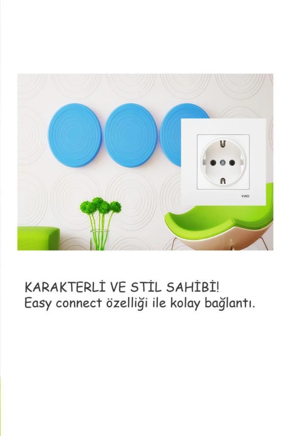 Viko Karre Sıva Altı Beyaz Topraklı Priz (12 Adet) - Resim 2