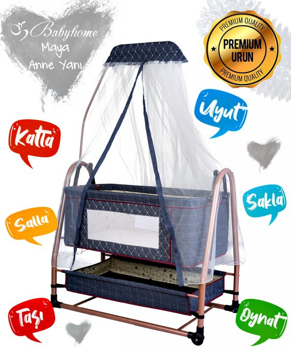 Baby Home 505 Maya Anne Yanı Bebek Sepeti Sepet Beşik - 5