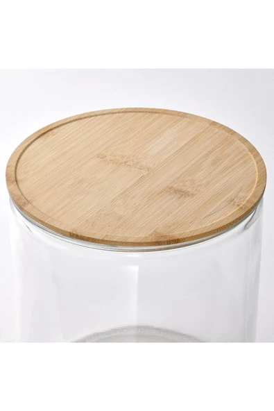 IKEA 365+ Bambu Kapaklı Musluklu Cam Sürahi 4 lt Sebil - 6