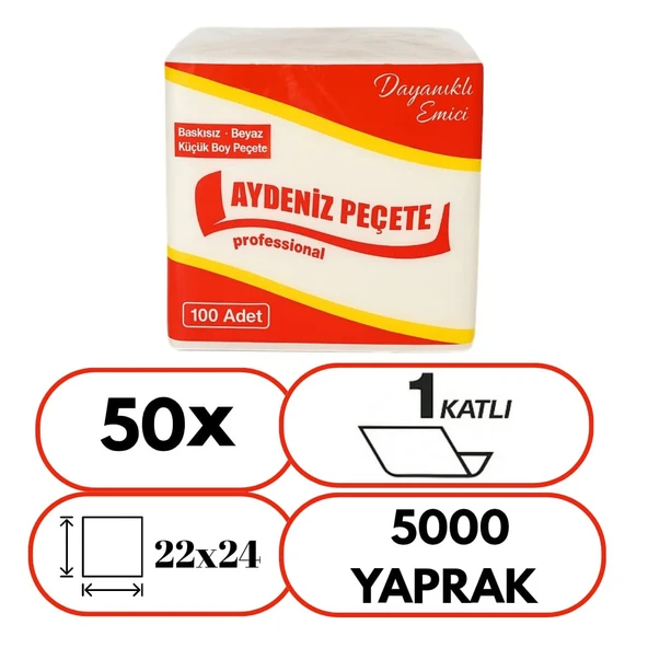 AYDENİZ PEÇETE Ekonomik Servis Peçete  KARE PEÇETE