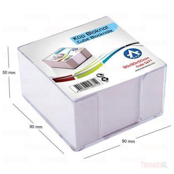 MASAÜSTÜ KÜP BLOK NOT KAĞIDI ŞEFFAF PLASTİK KUTULU 9X9 10X10 BÜYÜ - 2