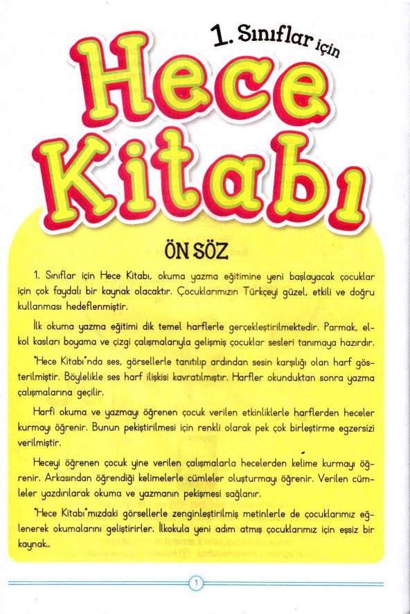 HECE KİTABI 1.SINIFLAR İÇİN TEK KİTAPTA OKUMA YAZMA ÖĞRENME 2021 - 3