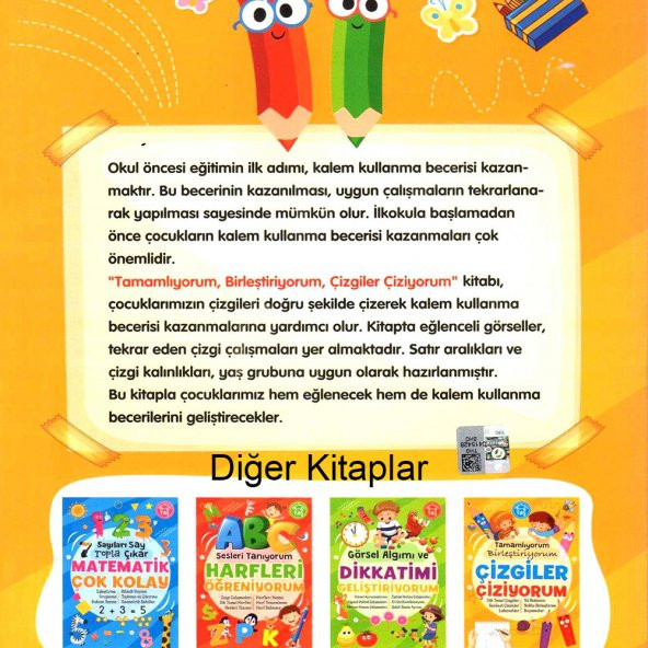 TAMAMLIYORUM BİRLEŞTİRİYORUM ÇİZGİLER ÇİZİYORUM OKUL ÖNCESİ KİTAP - Resim 2