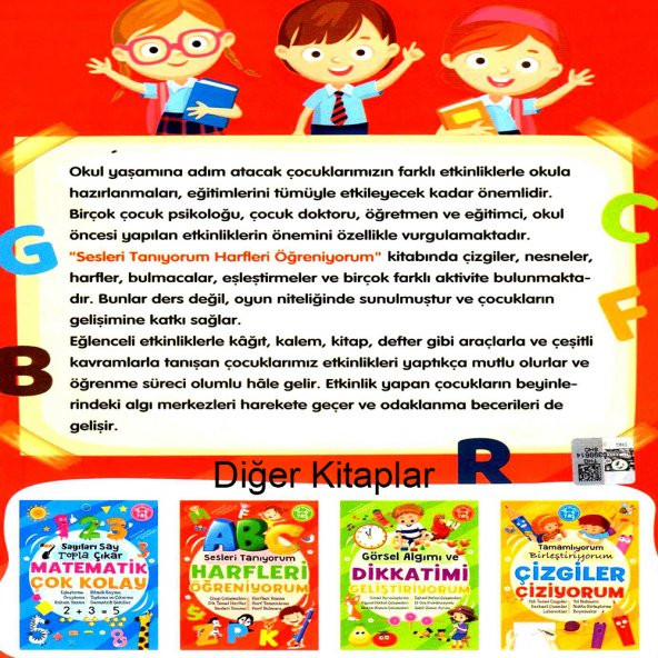 HARFLERİ ÖĞRENİYORUM SESLERİ TANIYORUM OKUL ÖNCESİ EĞİTİM KİTAP - 3