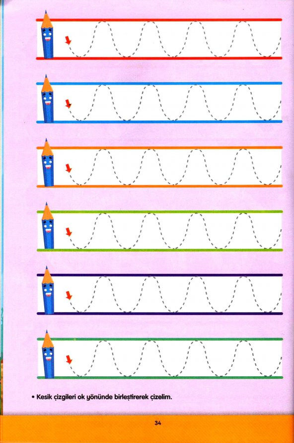 TAMAMLIYORUM BİRLEŞTİRİYORUM ÇİZGİLER ÇİZİYORUM OKUL ÖNCESİ KİTAP - Resim 6