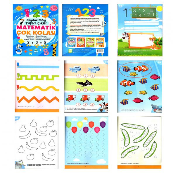 MATEMATİK ÇOK KOLAY SAYILARI SAY TOPLA ÇIKAR OKUL ÖNCESİ EĞİTİM - Resim 3