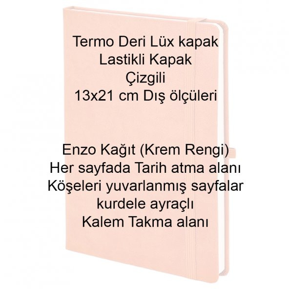 KİŞİYE ÖZEL İSİM BASKILI TERMO DERİ TARİHSİZ AJANDA 13X21 ÇİZGİLİ - 2