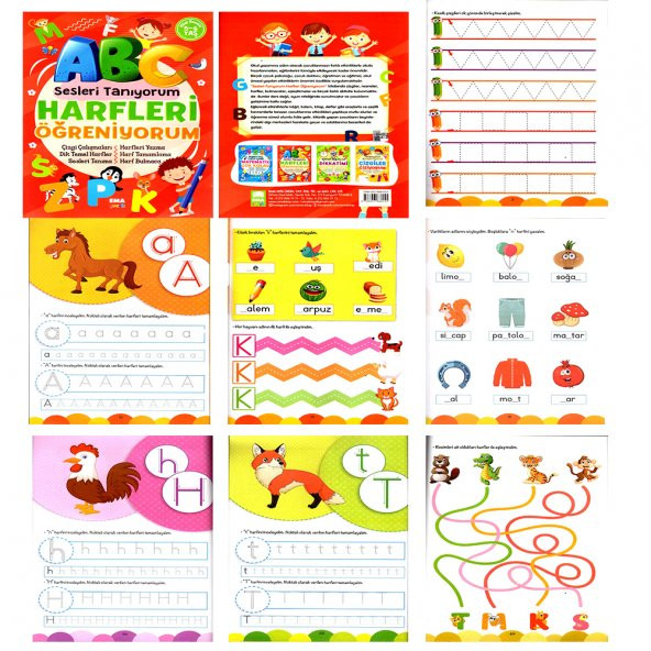 HARFLERİ ÖĞRENİYORUM SESLERİ TANIYORUM OKUL ÖNCESİ EĞİTİM KİTAP - 4