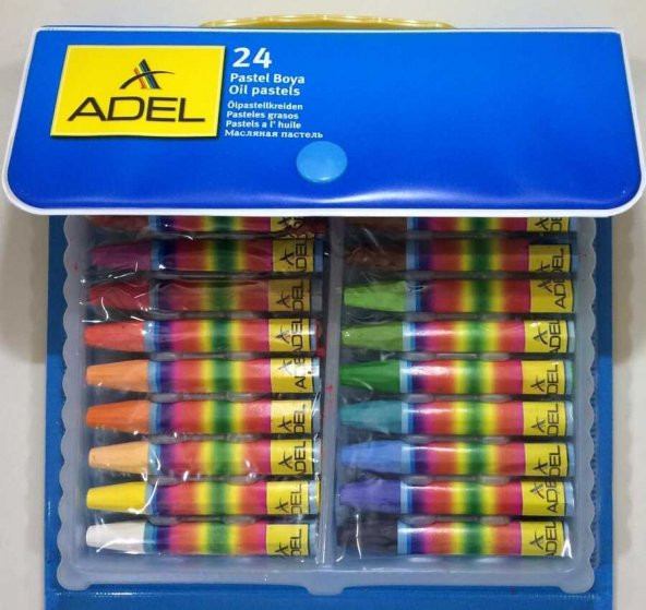 ADEL ADELAND 24 RENK PASTEL BOYA (ÖZEL Plastik Korumalı ÇANTALI) - 2