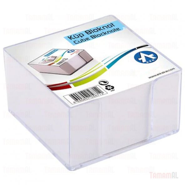 MASAÜSTÜ DEV KÜP BLOK NOT KAĞIDI ŞEFFAF PLASTİK KUTULU 10x10x9 cm - Resim 4