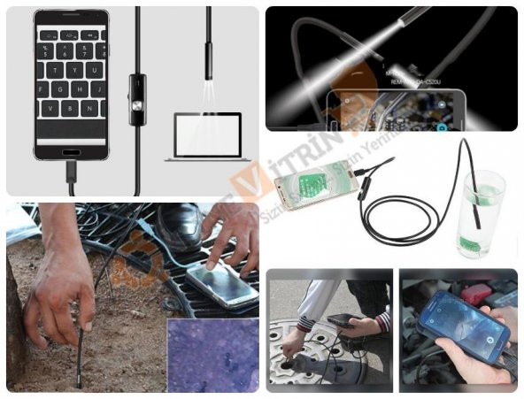 ENDOSKOP Yılan Kamera Android Type-C ve PC Uyumlu 2-5-10 Metre - 8