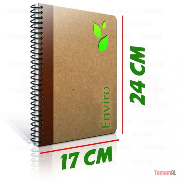 GIPTA ENVIRO 17x24 Extra Hafif Spiralli DEFTER 120 Çizgili Kareli - 2