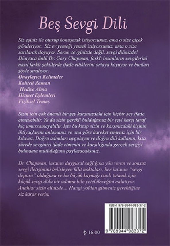 BEŞ SEVGİ DİLİ (KORİDOR YAYINCILIK - GARY CHAPMAN - 2