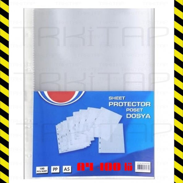 A4 POŞET DOSYA FÖY ŞEFFAF 100 LÜ 1 PAKET (KALIN KALİTELİ) - 2