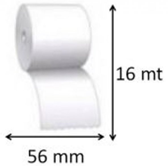 YAZAR KASA FİŞİ 56 mm x 16 mt TERMAL Kaliteli / ekonomik POS RULO - 3