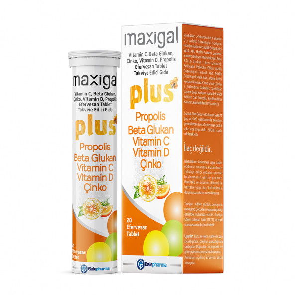 Maxigal '' 20 Efervesan Tablet Takviye Edici Gıda