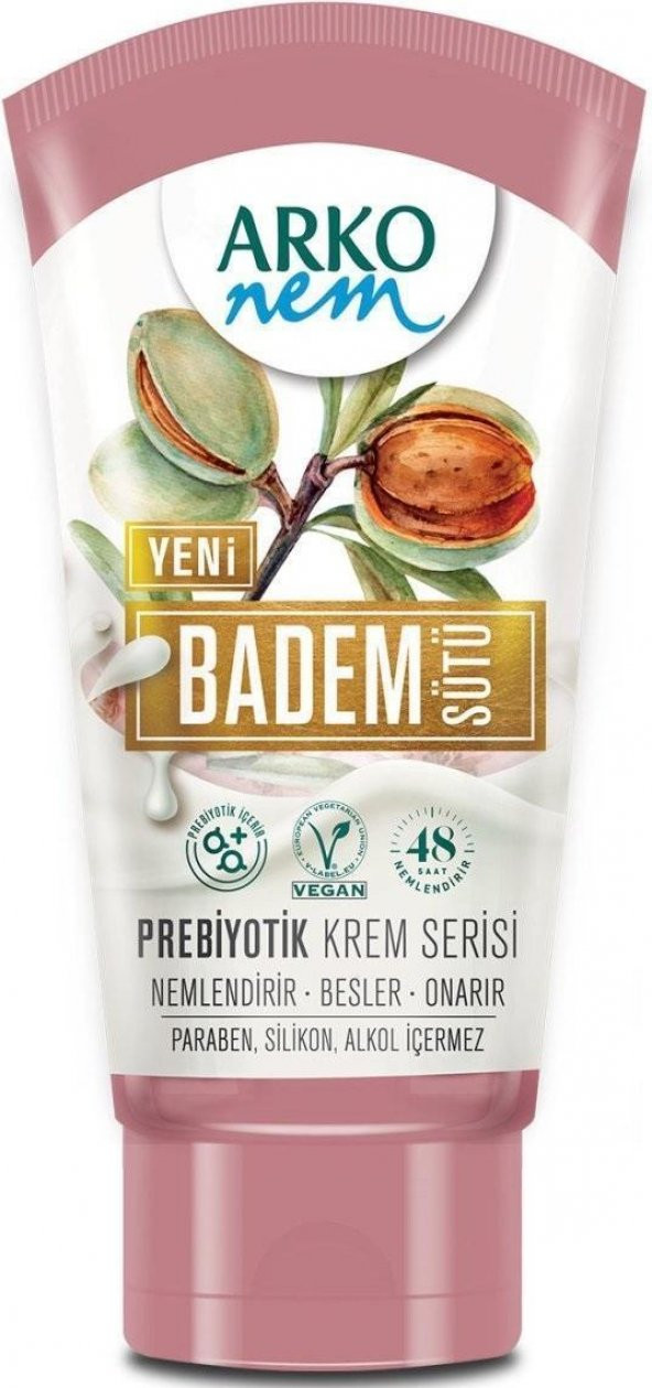 Arko Nem Badem Sütü Özlü Prebiyotik Tüp Krem 60 Ml