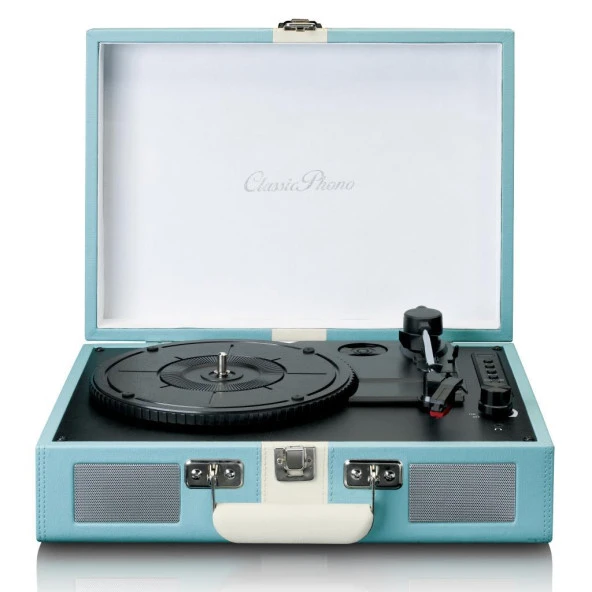 Lenco Classic Phono TT-110 Mavi Hoparlörlü Bluetoothlu Pikap Plak Çalar - 2