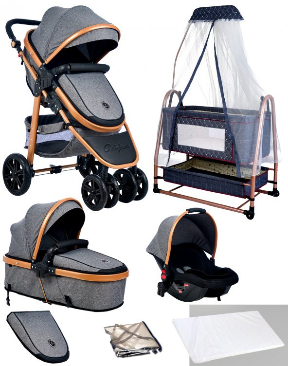 Baby Home 935 Travel Sistem Bebek Arabası 505 Maya Anne Yanı Sepet Beşik Yenidoğan 7in1 Set - 3