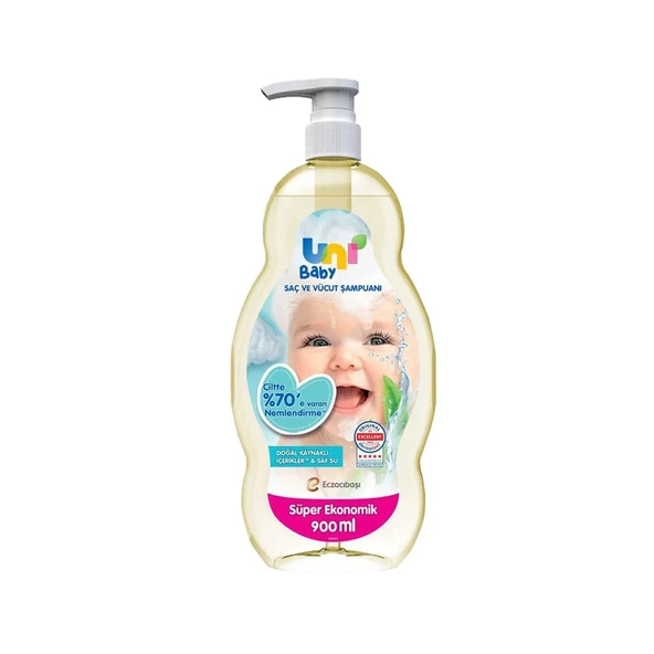Uni Baby Saç ve Vücut Şampuan Süper Ekonomik 900ml