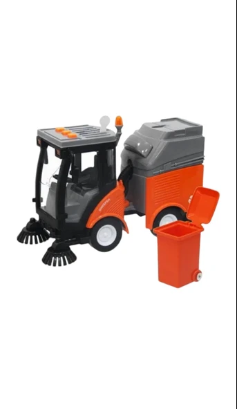 1:16 Sürtmeli Sesli Işıklı Oyuncak Sokak Temizlik Aracı - 3