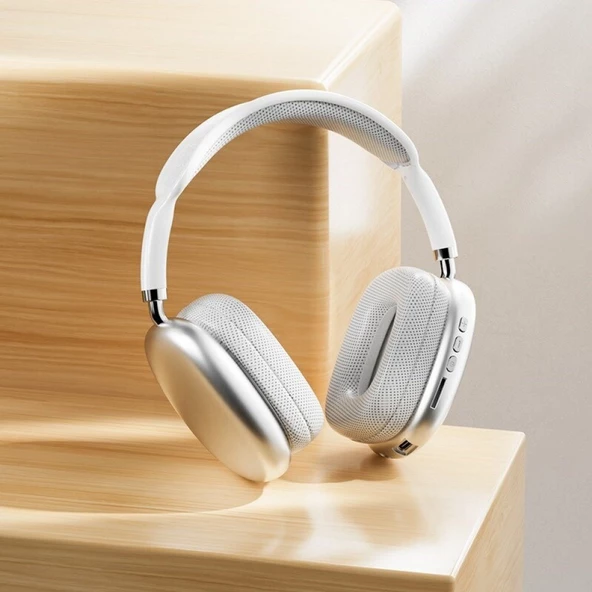 Technow P9 Air Max Kablosuz Bluetooth Wireless 5.0 Müzik Spor Kulaklık Beyaz - 5