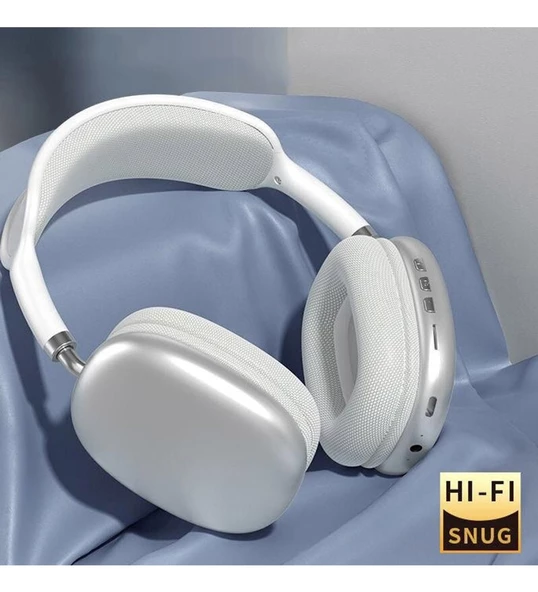 Technow P9 Air Max Kablosuz Bluetooth Wireless 5.0 Müzik Spor Kulaklık Beyaz - 3