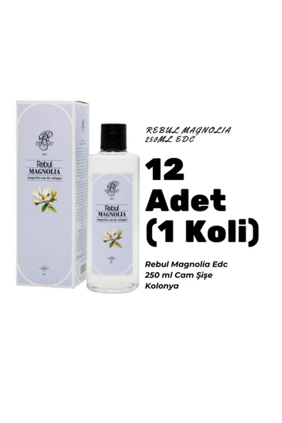 Magnolia Edc 250ml Cam Şişeli Manolya Kokolu Kolonya 12 Adet (1 Koli)