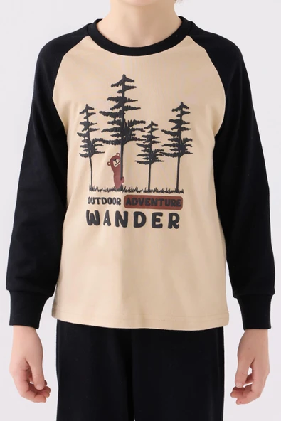 Roly Poly 3450 Erkek Çocuk Çam Apaç Uzun Kol Pijama Takım - 4