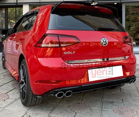 Volkswagen Golf 7 Ottinger Spoiler Parlak Siyah Boyalı İthal Ürün Plastik - 3
