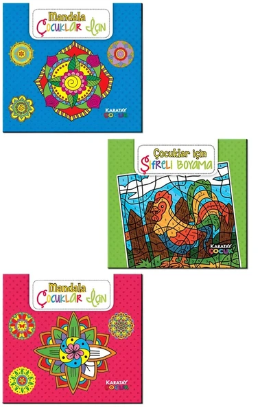 Karatay Yayınları Mandala Çocuklar İçin Boyama Kitabı 3 Adet ürün görseli 1
