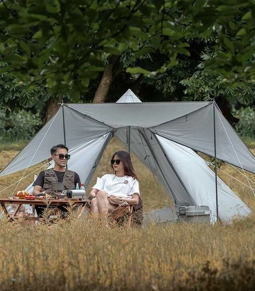 Wildland Ön Tenteli 2 Kapılı Mini Tipi 4 Kişilik Çadır Kamp Çadırı - 5