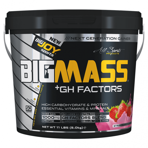 Bigjoy Sports Big Mass Gainer GH Factors 5000 Gr Bigmass Karbonhidrat Tozu Çilek