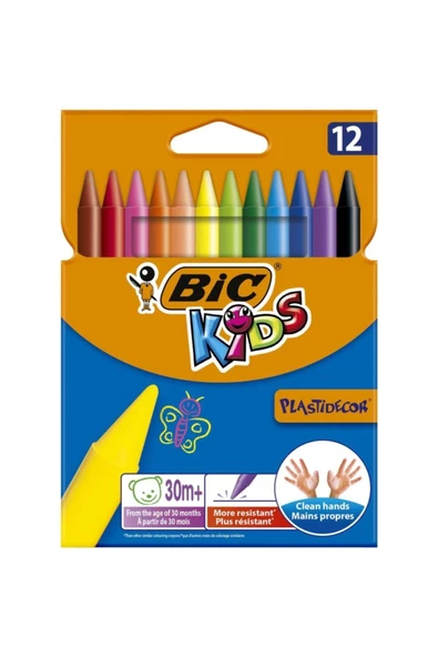 Bic 12 Renk Silinebilir Mum Pastel Boya