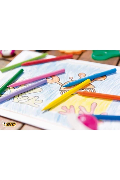 Bic 12 Renk Silinebilir Mum Pastel Boya - 3