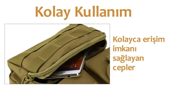 Protector Plus Çok Gözlü Postacı Çanta (Haki) - 4