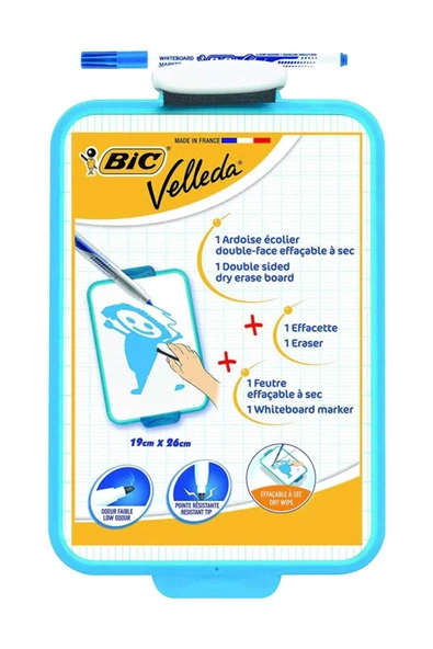 Bic Velleda Mini Beyaz Tahta + Kalem + Silgi