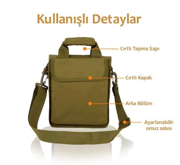 Protector Plus Çok Gözlü Postacı Çanta (Haki) - 6