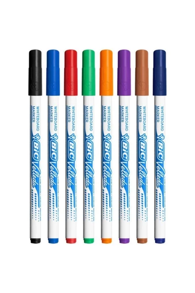 Bic Velleda Çocuk Beyaz Tahta Kalemi 8'li Poşet - 3