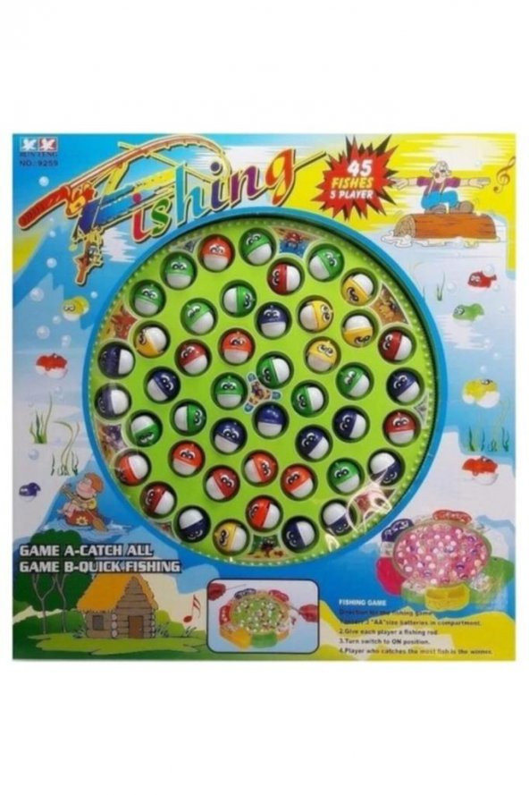 Balık Tutma Yakalama Oyunu Büyük Boy 45 Balık Ve Olta Seti - 4