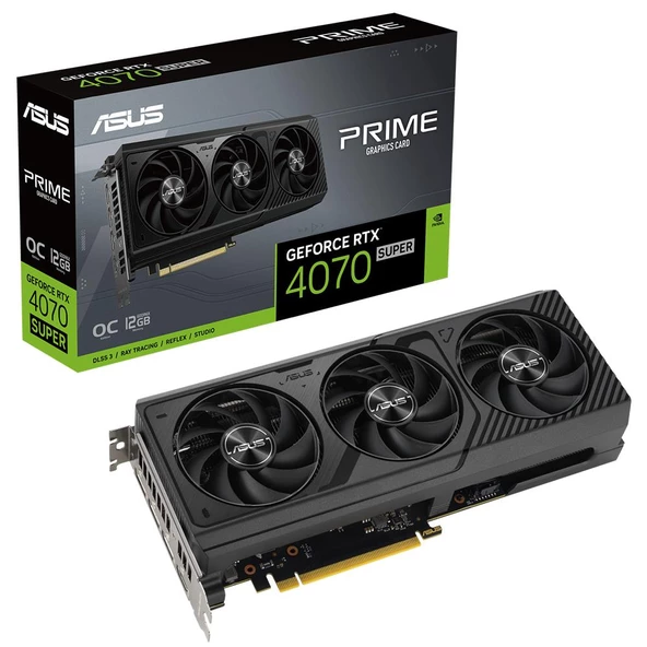 Asus PRIME-RTX4070S-O12G 12GB 192Bit GDDR6X DP/HDMI PCI 4.0 Ekran Kartı